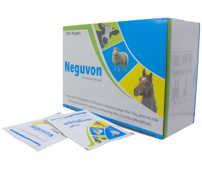 Neguvon Powder big box and Sachets.